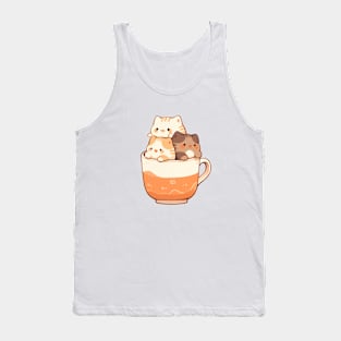 Kawaii kittens in the cup Tank Top